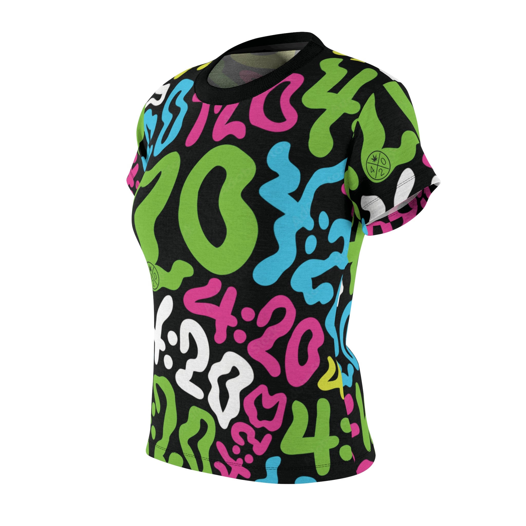 4:20 Neon Graffiti Women's Tee — All-Over Print Cut & Sew