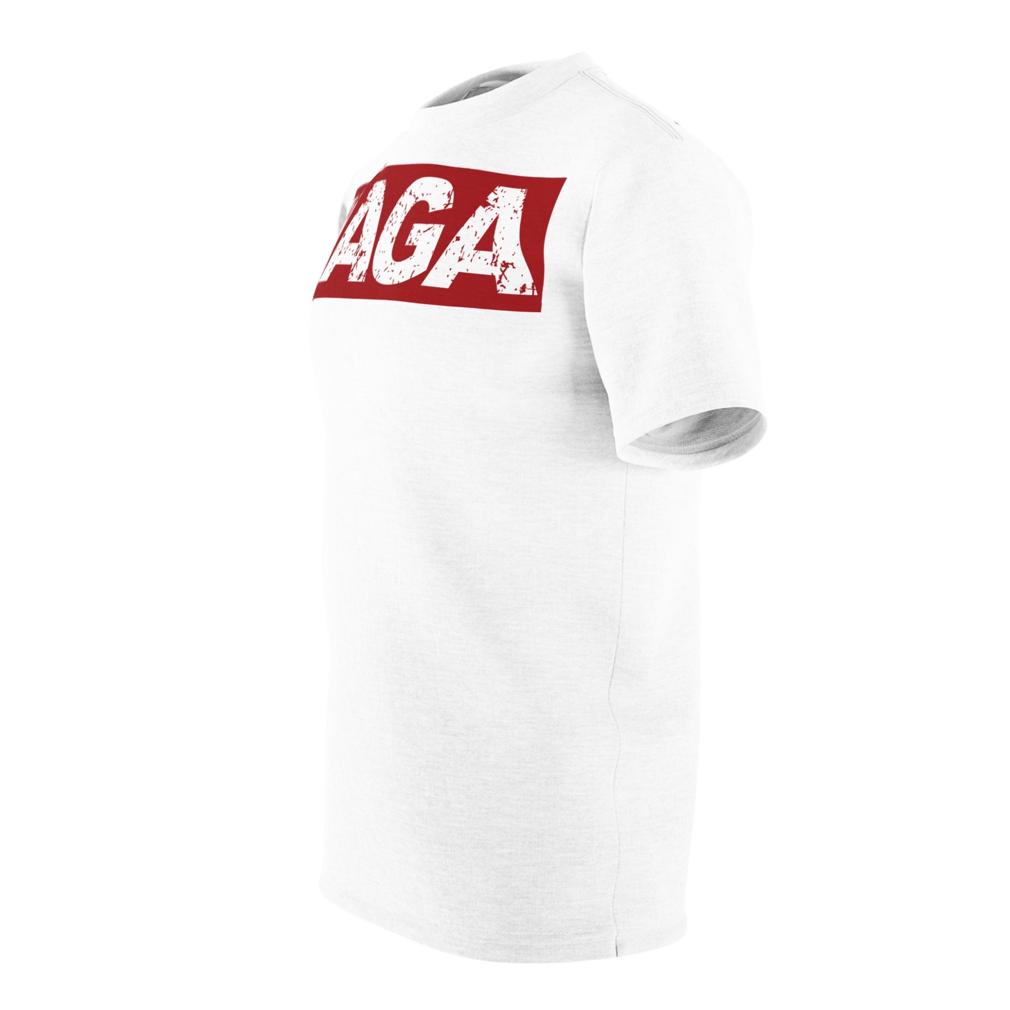 MAGA Custom Distressed Red Block Unisex T‑Shirt