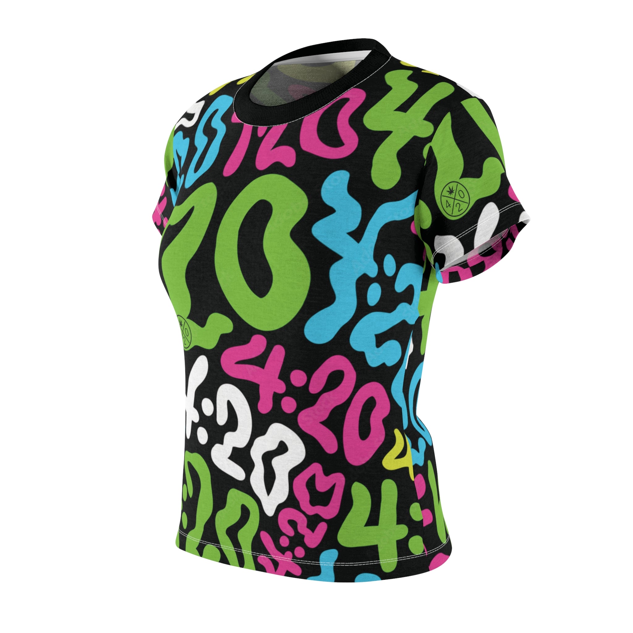 4:20 Neon Graffiti Women's Tee — All-Over Print Cut & Sew
